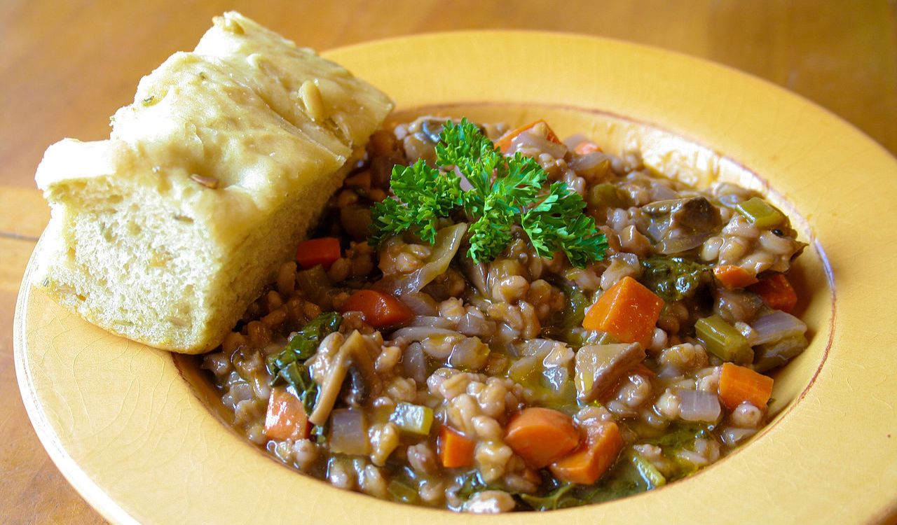 Mushroom and barley soup