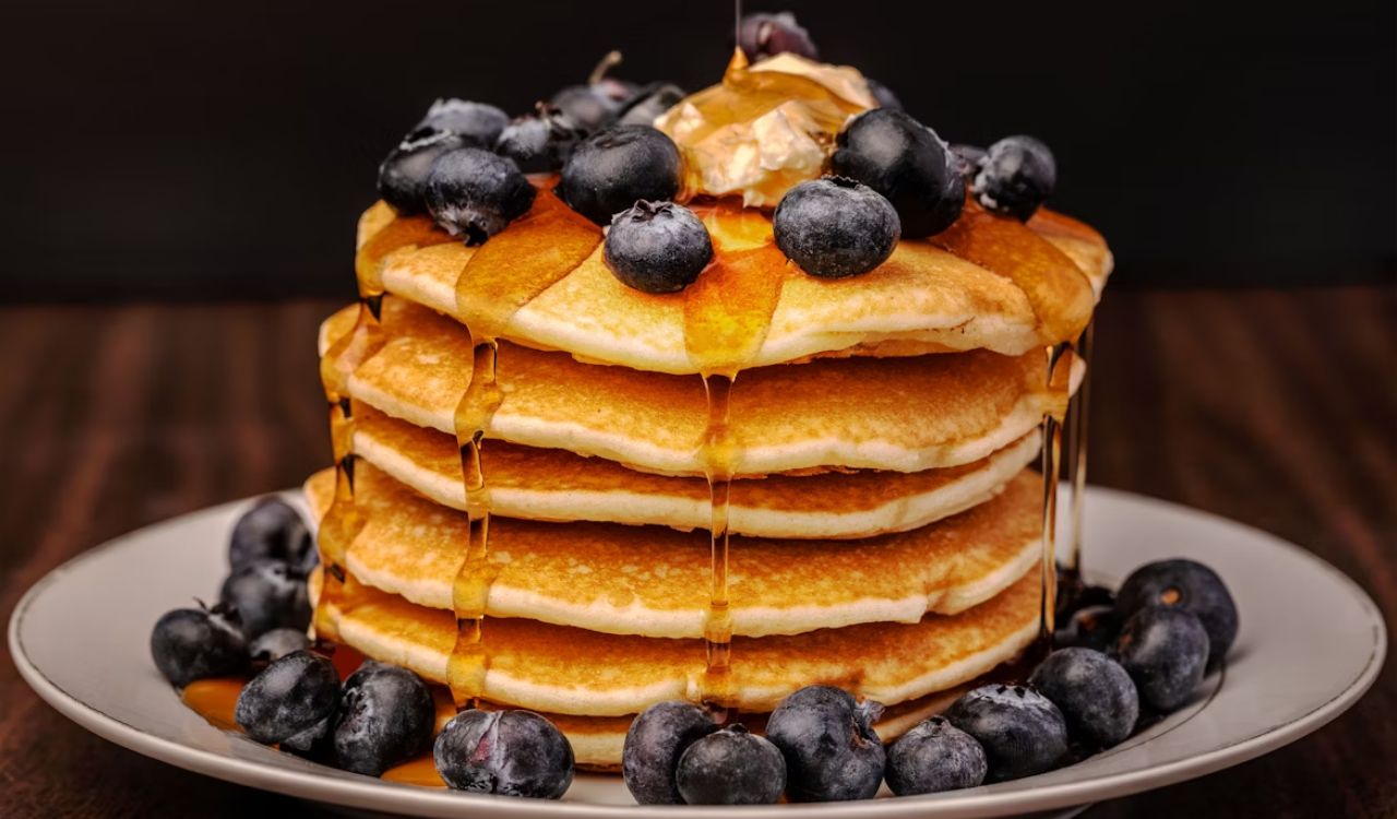 Pancakes and syrup