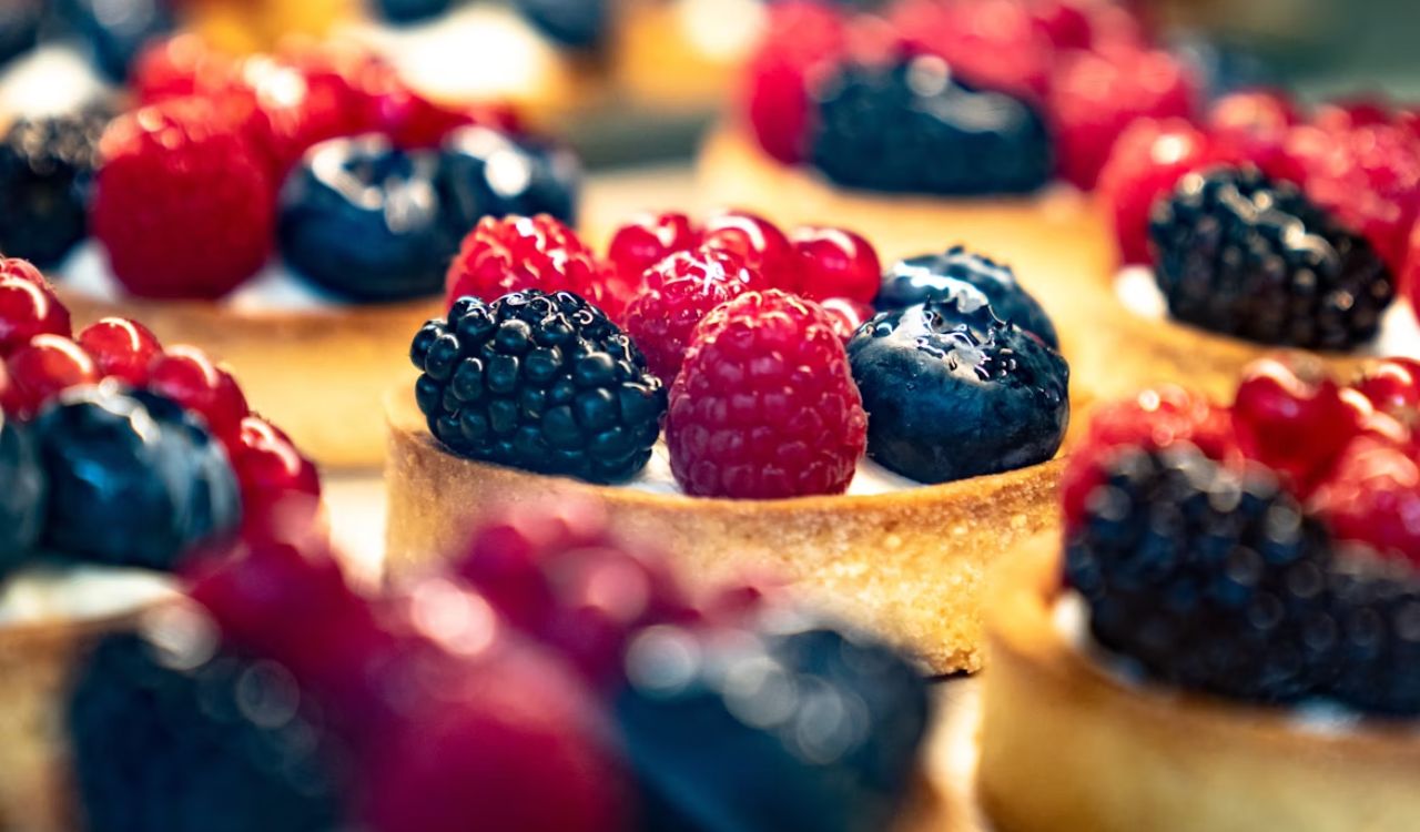 Pastry with berries