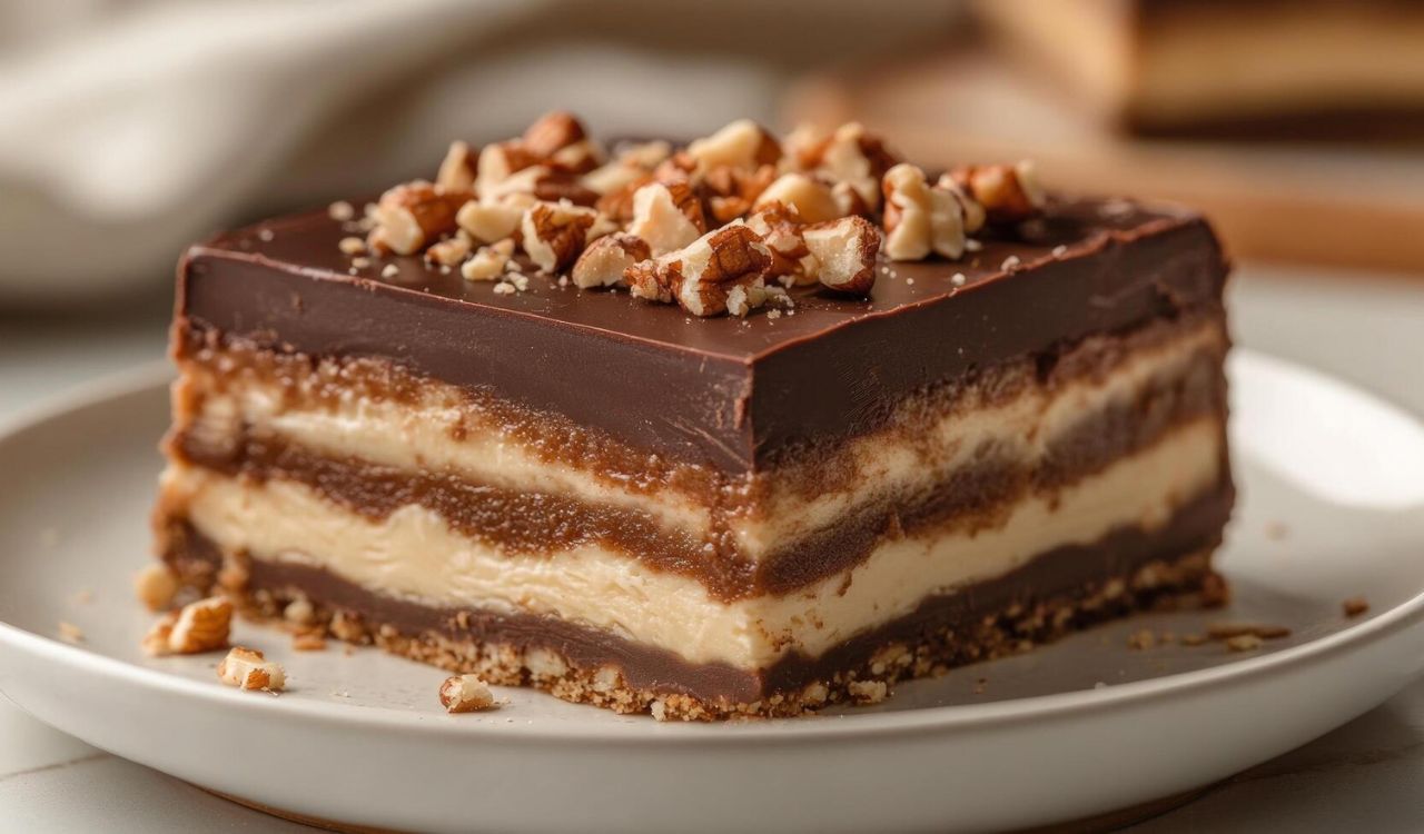 Peanut butter chocolate icebox cake