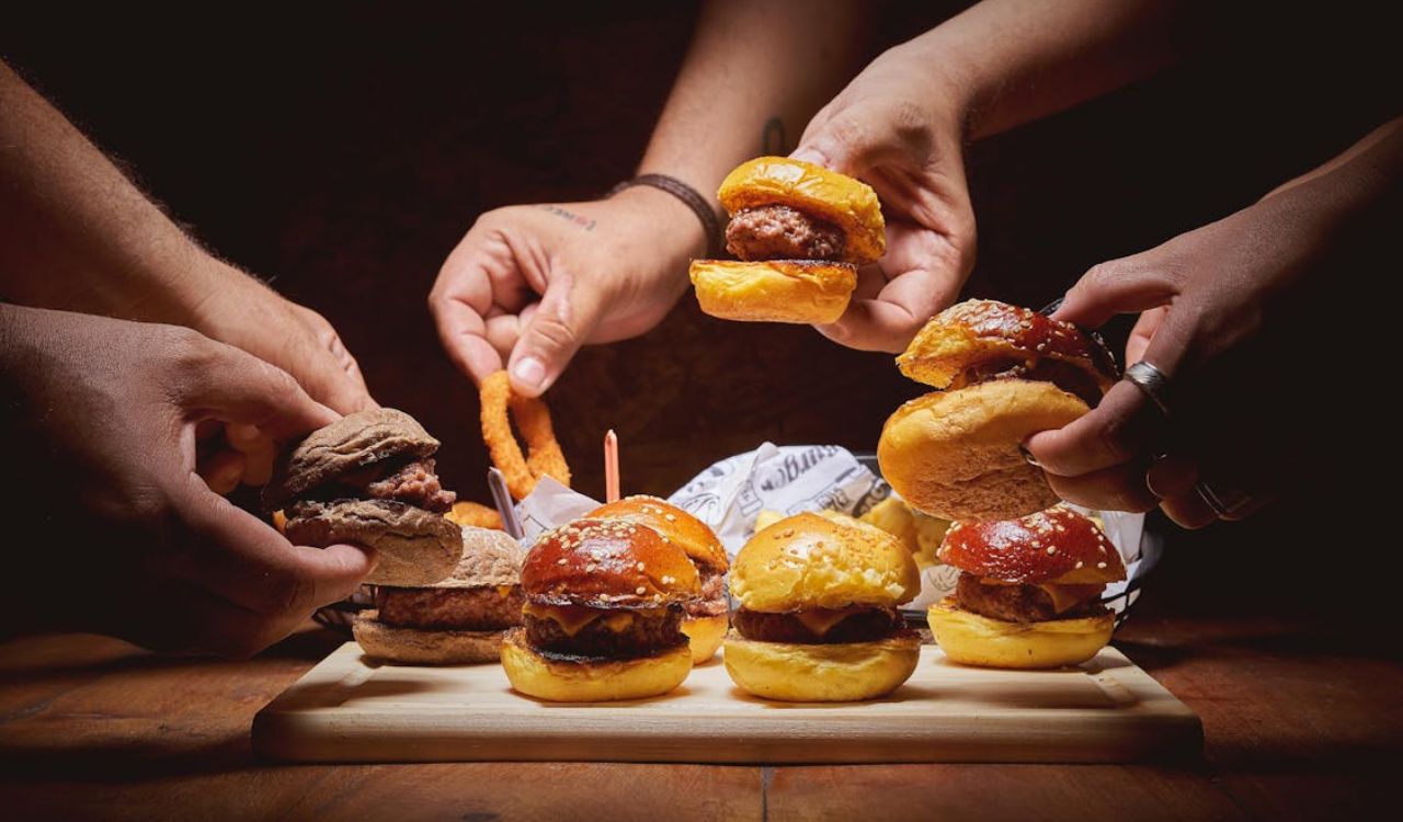 People getting sliders