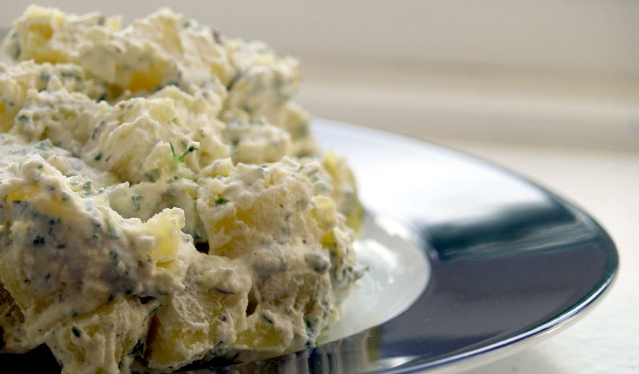 Potato salad on a plate