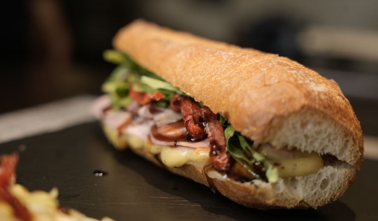 Sandwich close up shot
