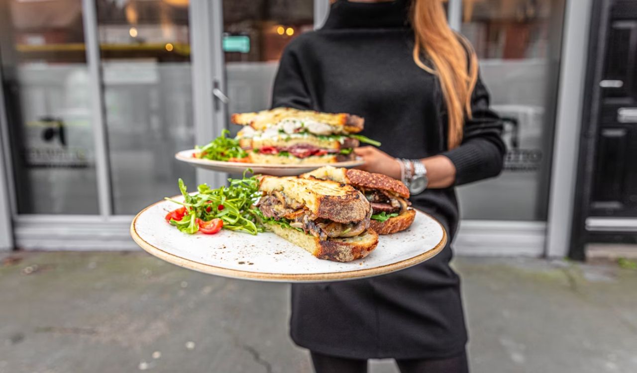 Sandwiches on a tray