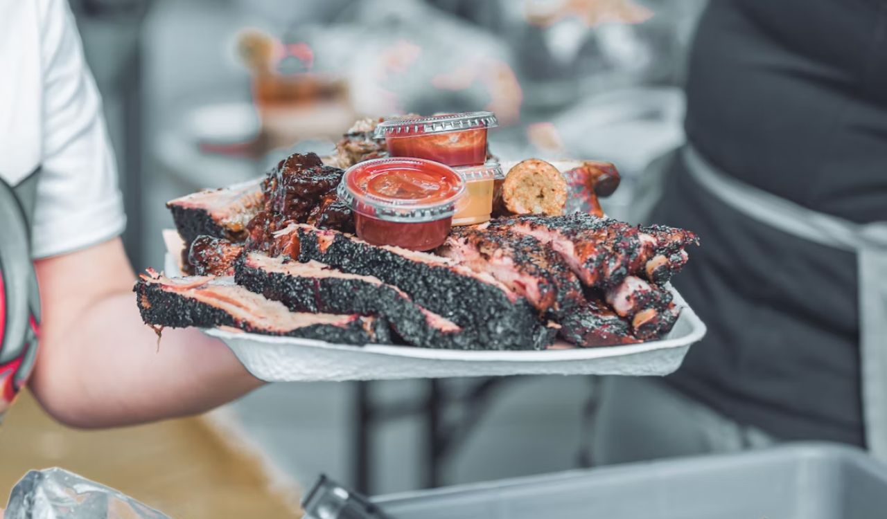 Serving beef brisket