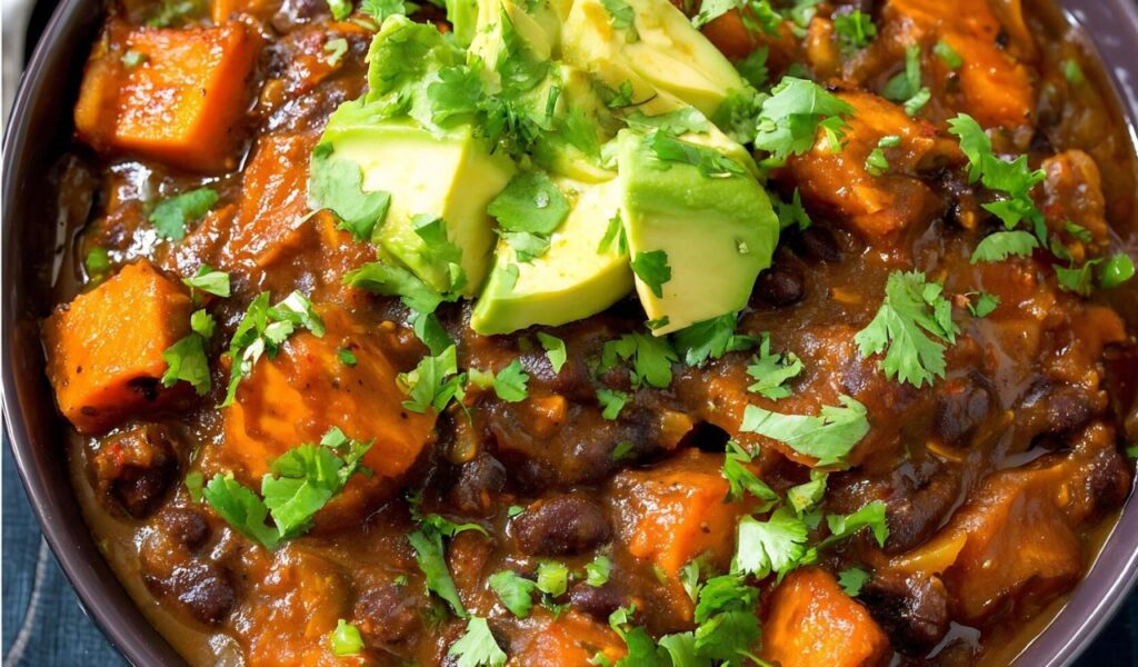 Sweet potato and black bean stew