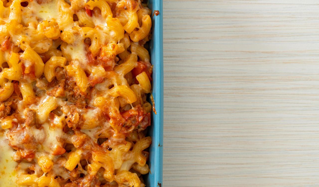 Taco pasta bake