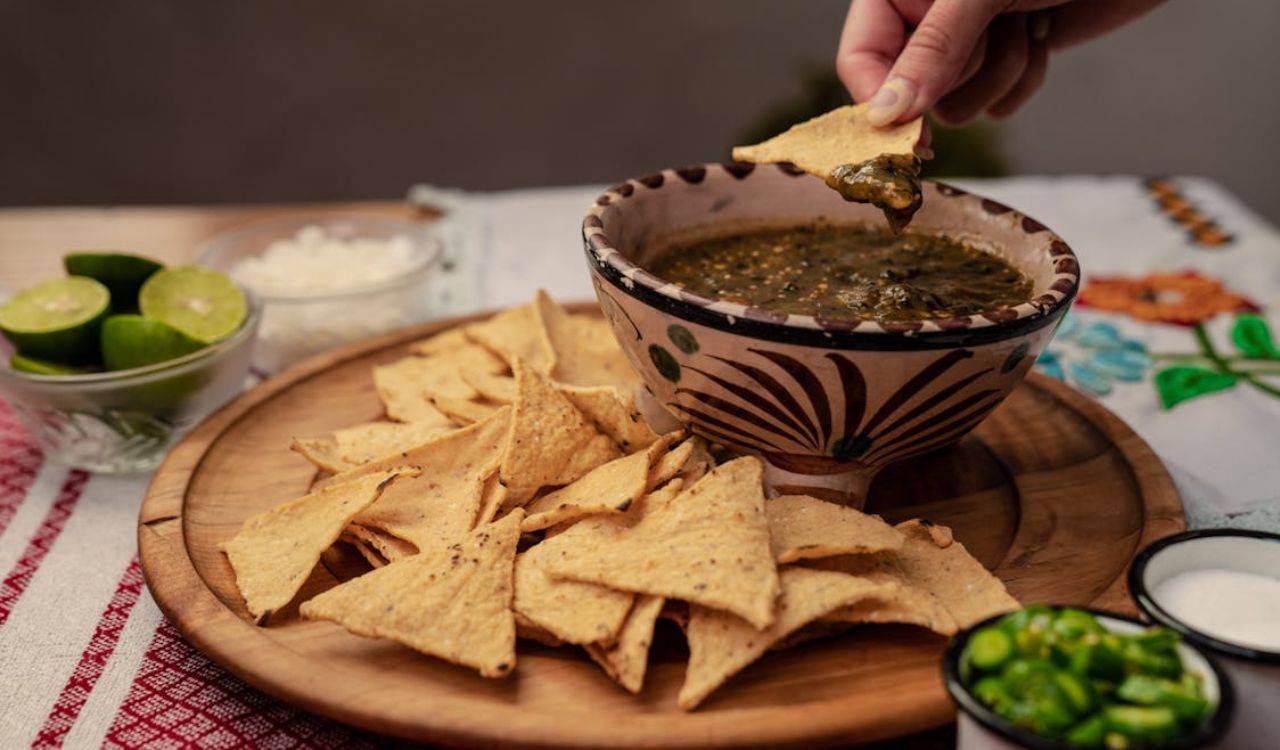 Tortilla chips and dip