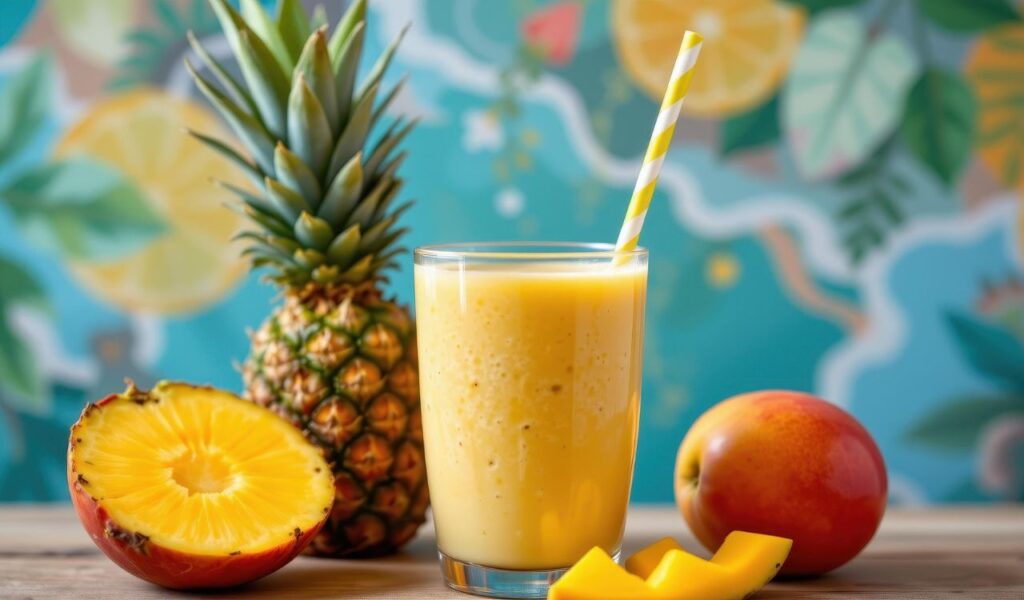Tropical Mango Pineapple Smoothie