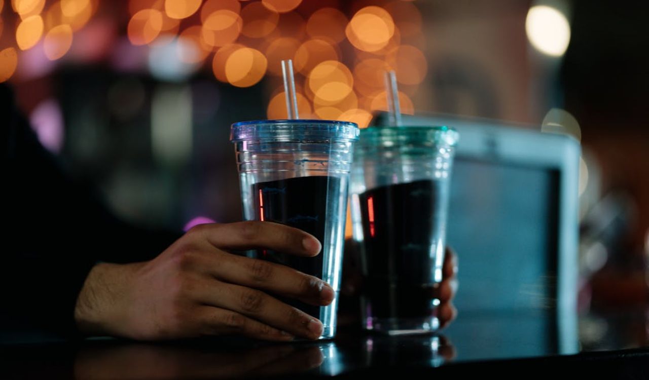 Two soda cups