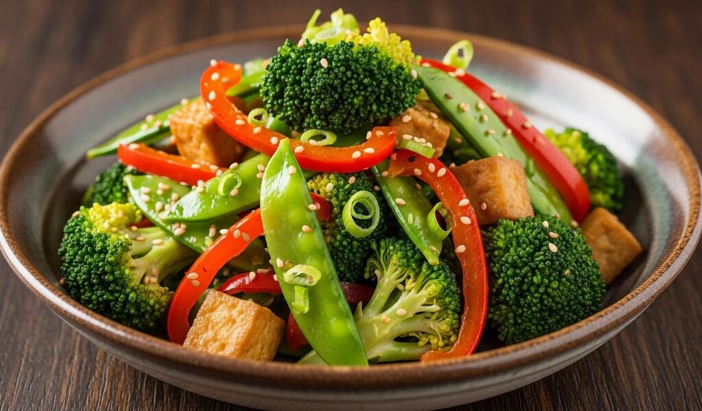 Veggie stir fry with tofu