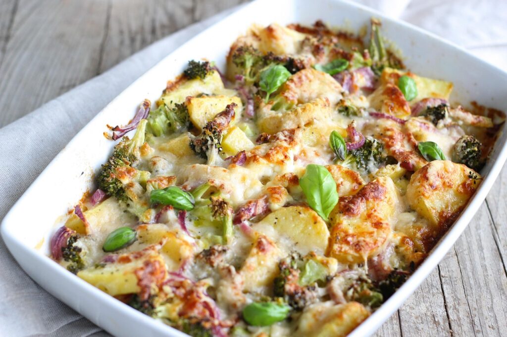 Broccoli and Cauliflower Bake
