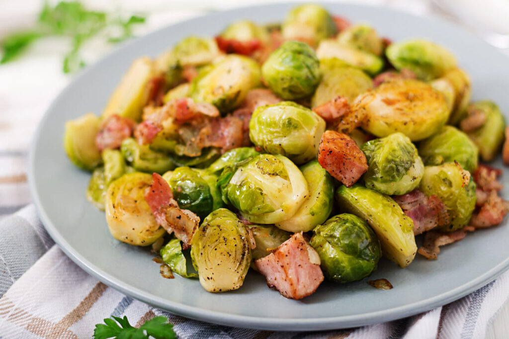 Bacon and Shallot Brussels Sprouts