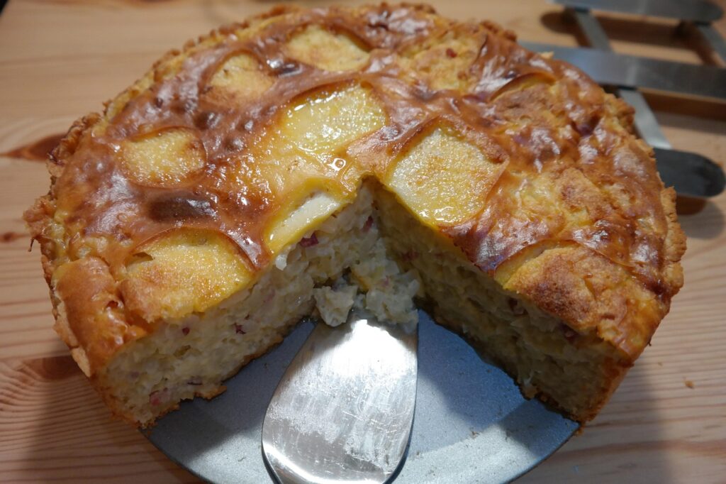 Casserole, Potato casserole, Meal image. 
