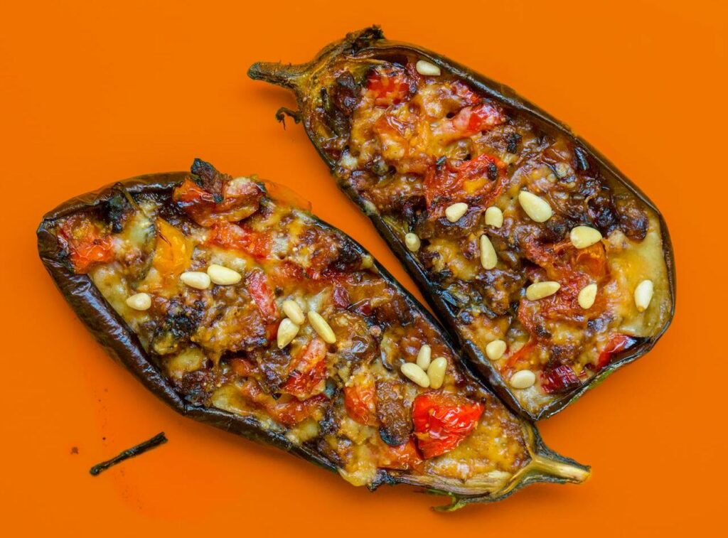 Stuffed Eggplant Boats