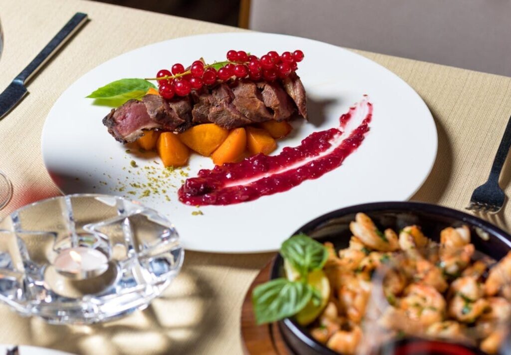 A steak menu highlighting different cuts and prices.