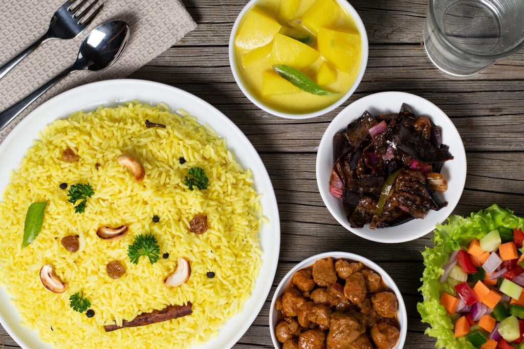 Rice, Meal, Dish image.