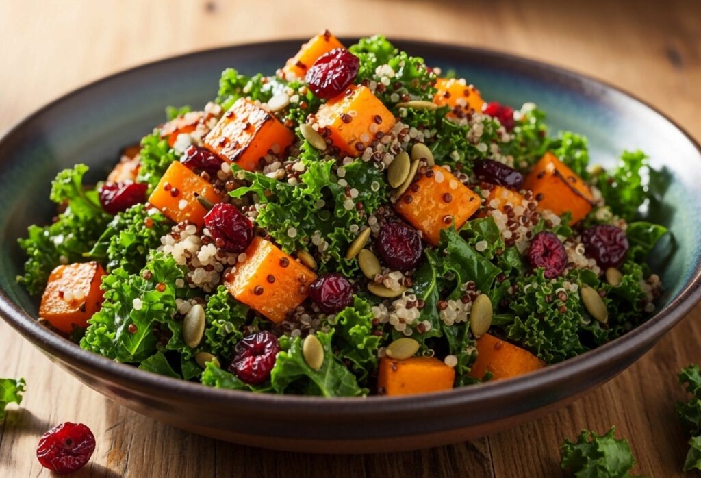 Roasted Butternut Squash and Kale Salad