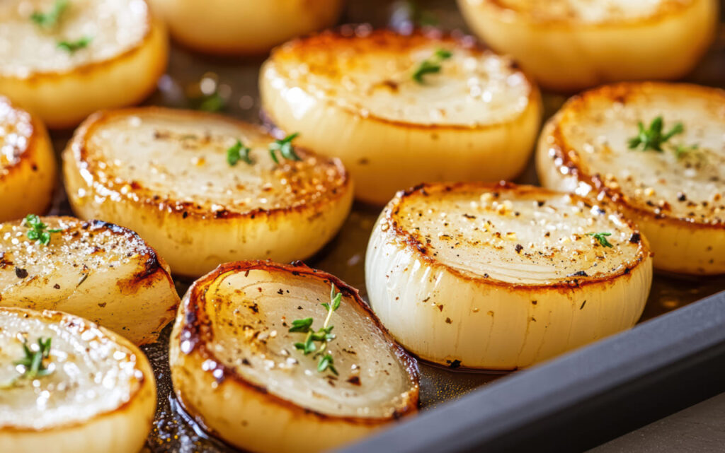 Roasted White Onions with Thyme and Olive Oil
