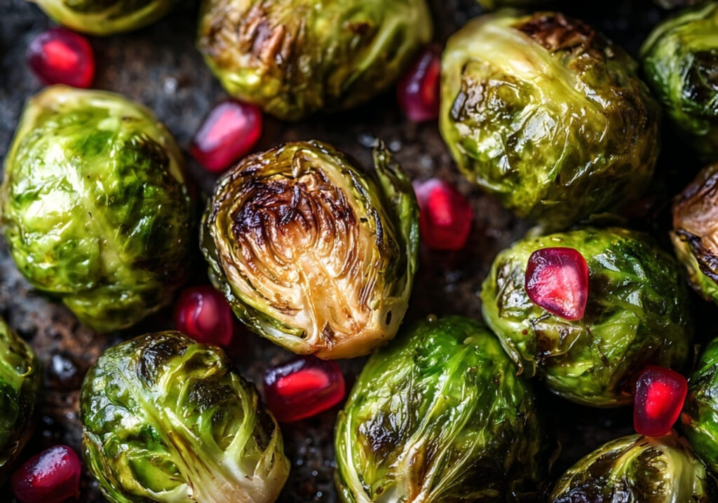 Balsamic and Pomegranate Brussels Sprouts