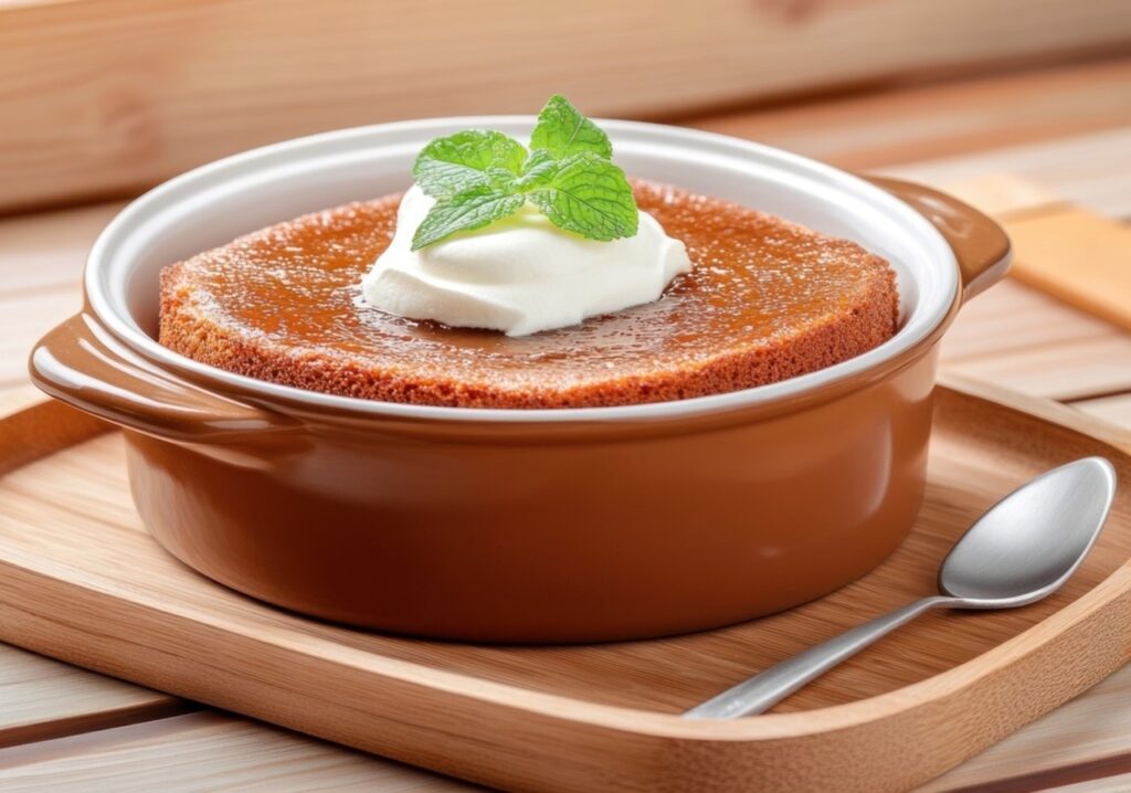 Maple Pudding with Whipped Cream