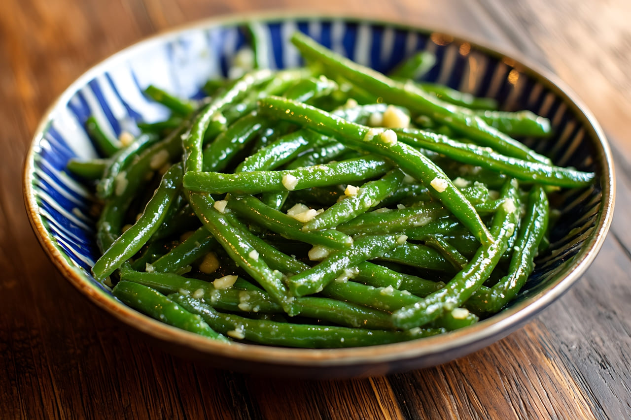 Roasted Garlic Green Beans