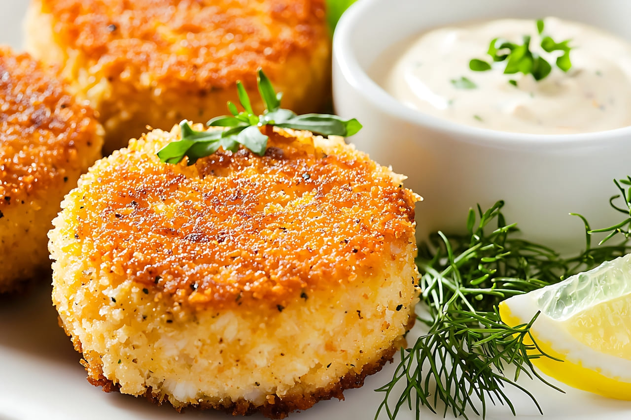 Mini Crab Cakes with Lemon Aioli