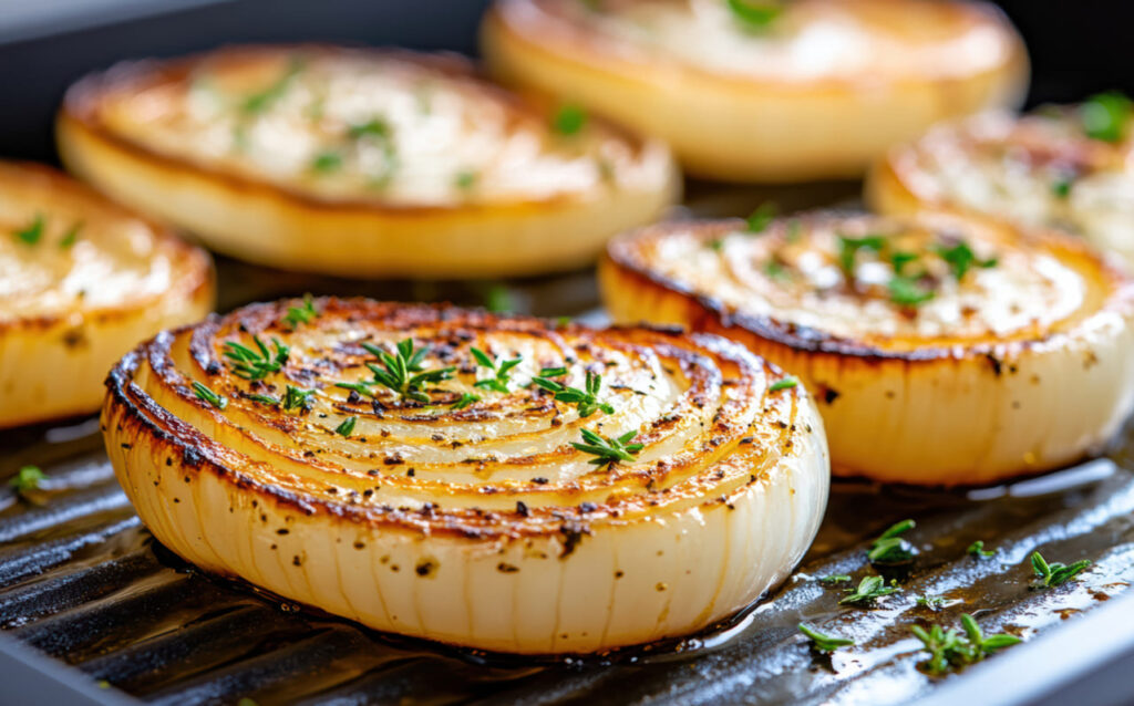 Grilled White Onions with Balsamic Glaze