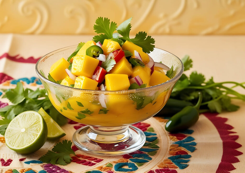 Mango Salsa with Lime and Cilantro