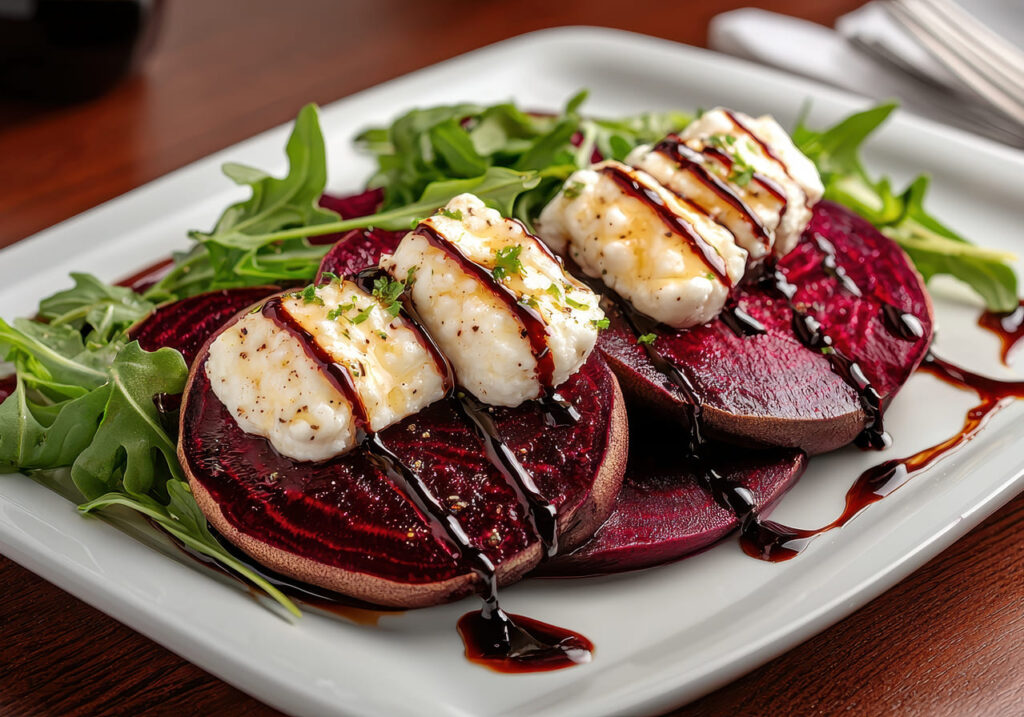Roasted Beet and Goat Cheese Crostini