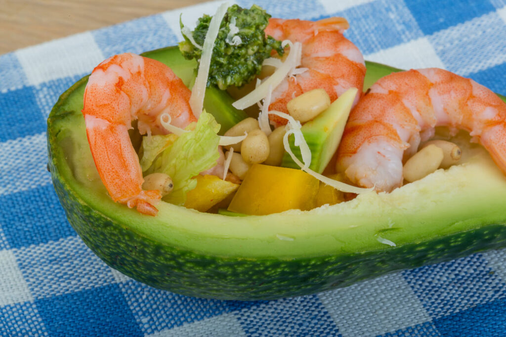 Shrimp and Avocado Salad Cups
