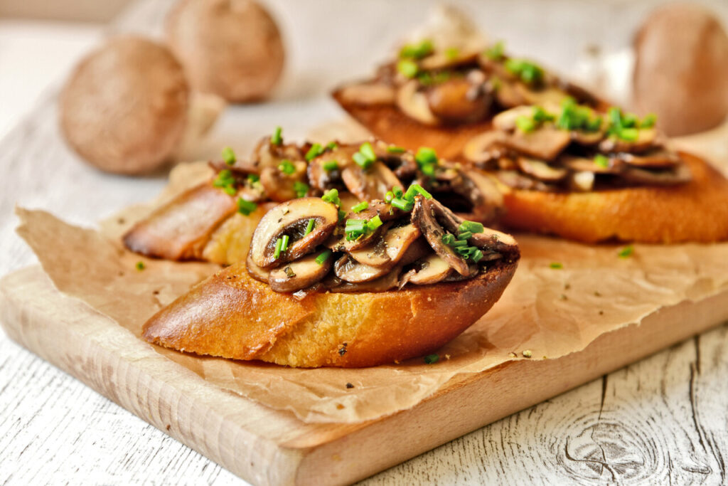 Roasted Garlic Mushroom Bites