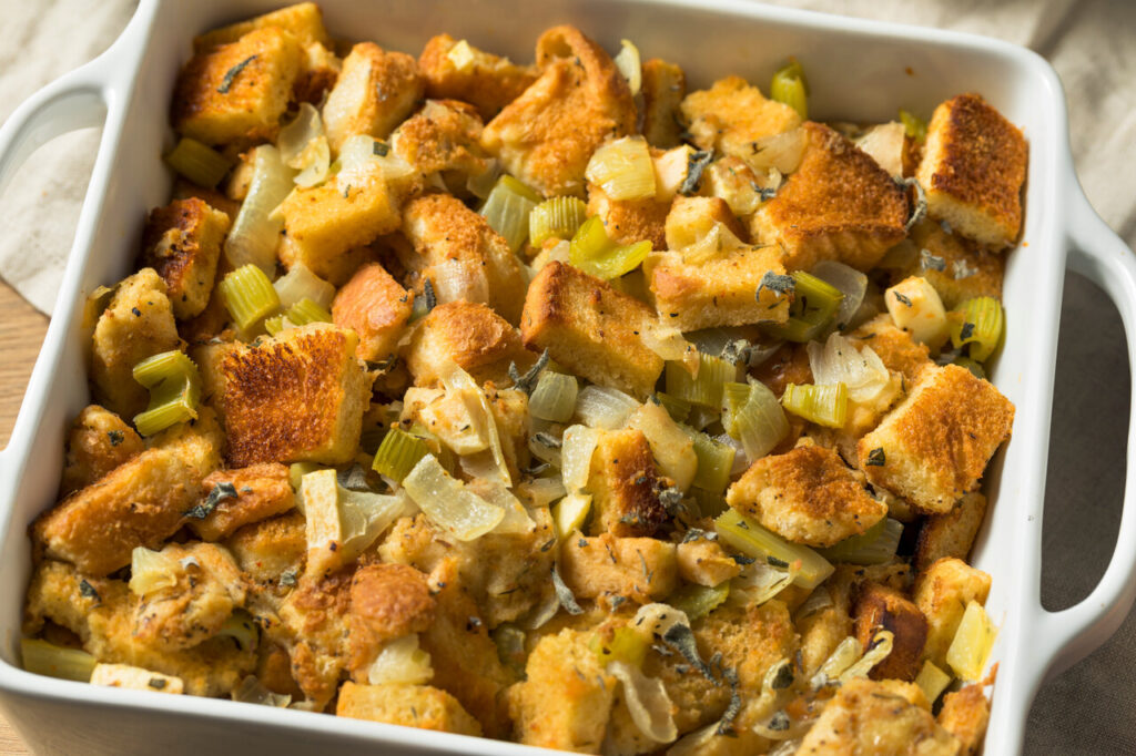 Cornbread Stuffing with Celery and Sage