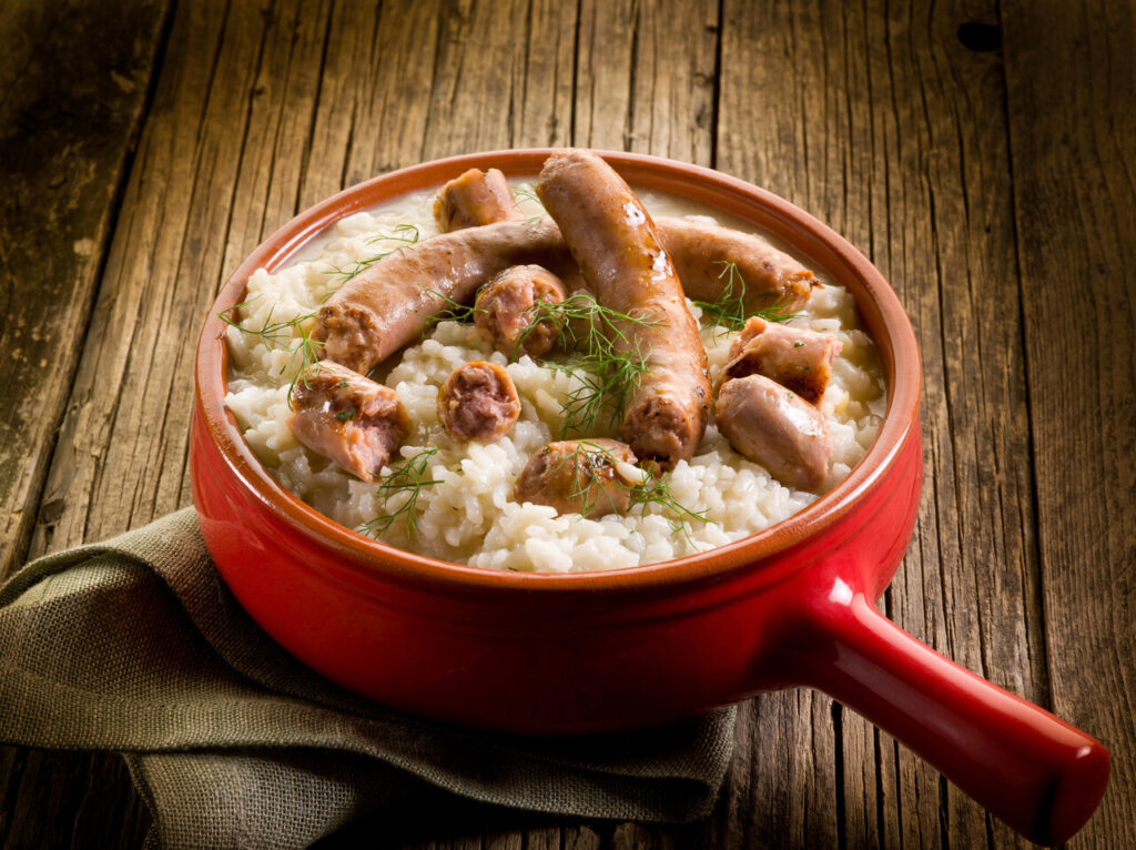 Sausage and Peppers Rice Casserole