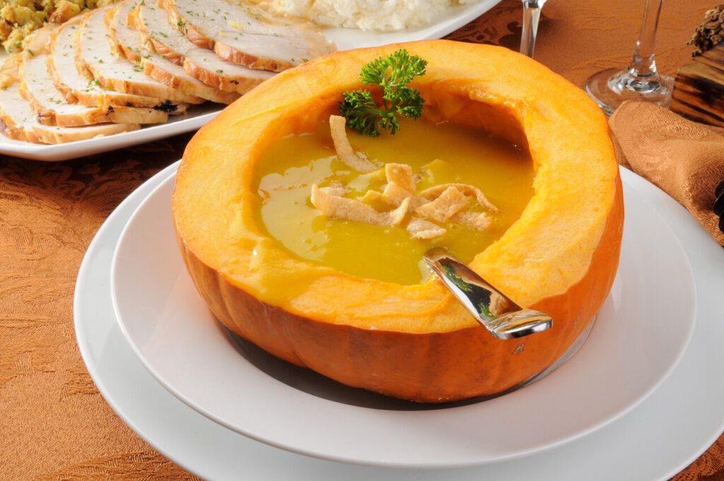 Acorn Squash and Apple Soup with Maple
