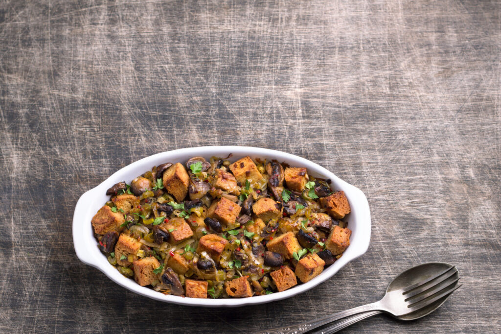 Sourdough Stuffing with Wild Mushrooms
