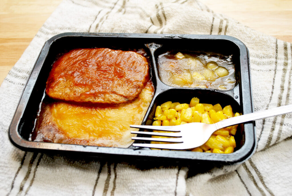 TV dinners- Microwaveable Salisbury Steak meal