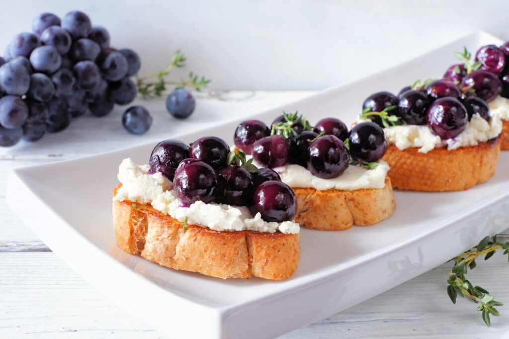 Whipped Ricotta with Roasted Grapes