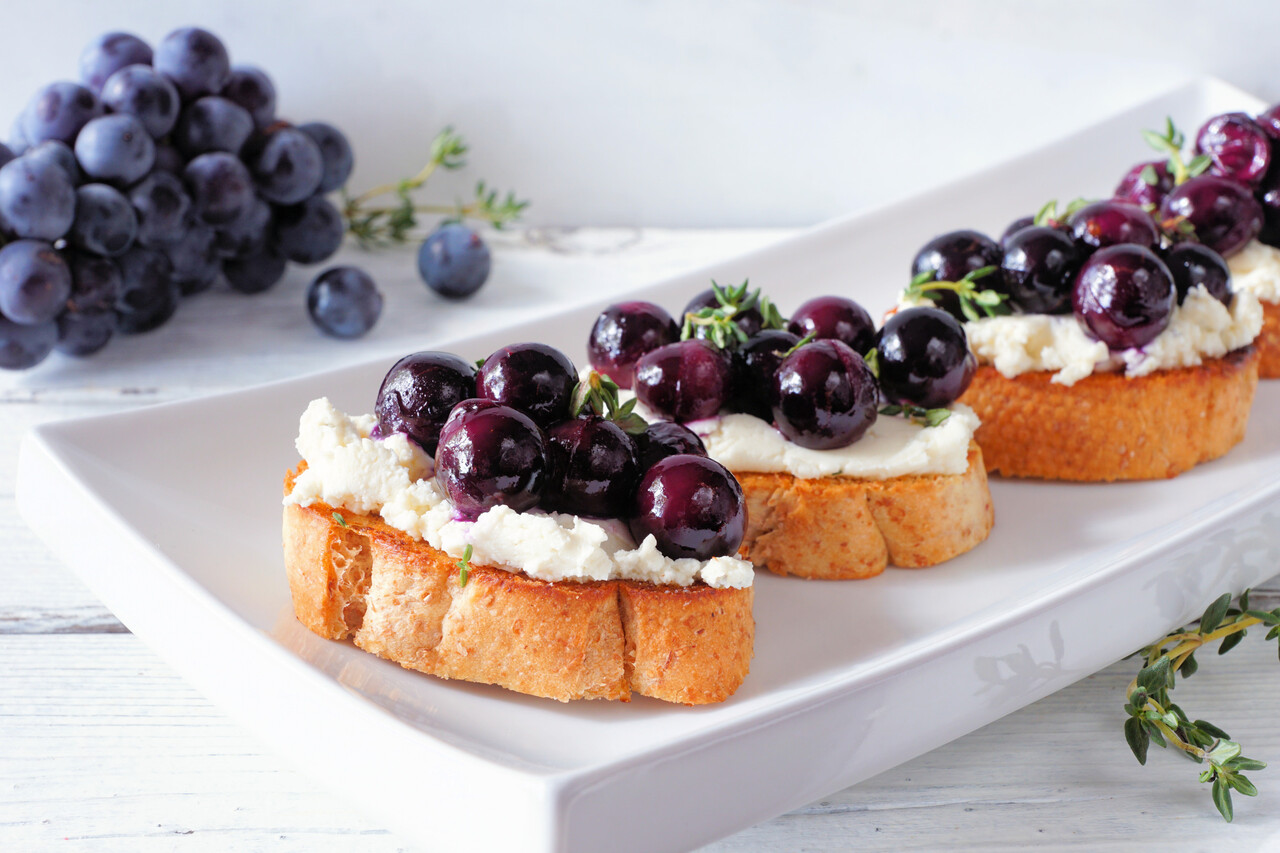 Whipped Ricotta with Roasted Grapes
