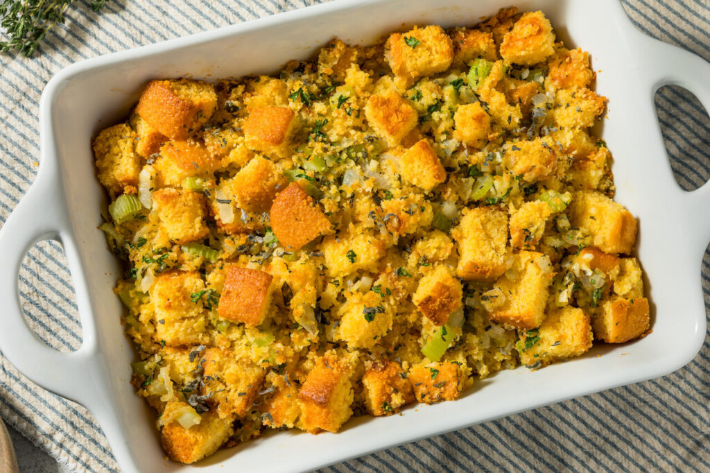 Roasted Jalapeño Cornbread Stuffing