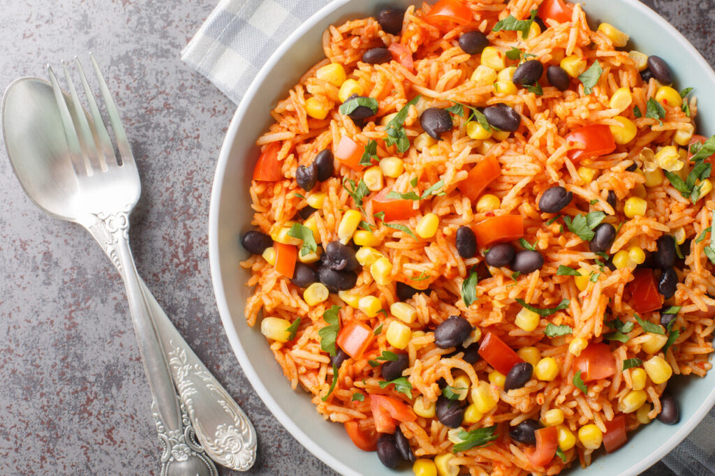 Mexican Rice and Bean Bake
