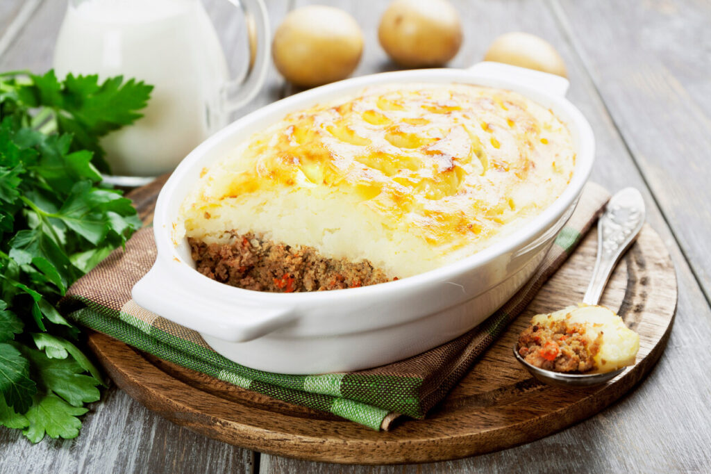Ground Beef and Potato Layer Casserole