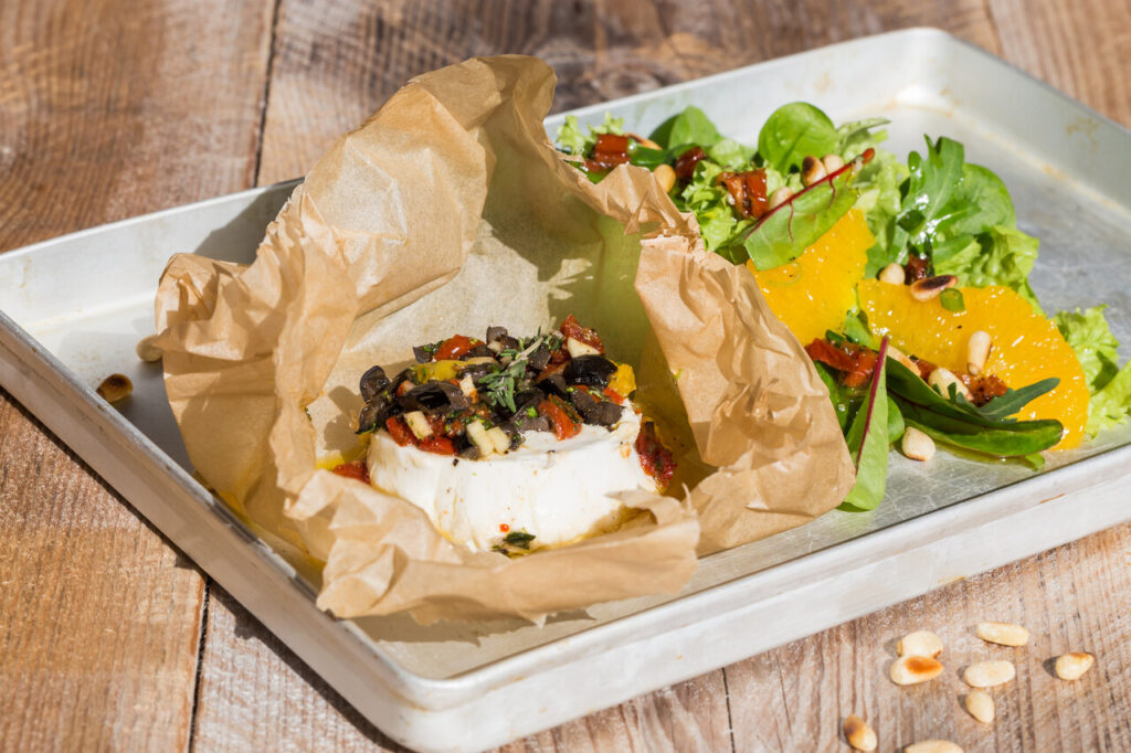 Baked Goat Cheese with Honey and Thyme