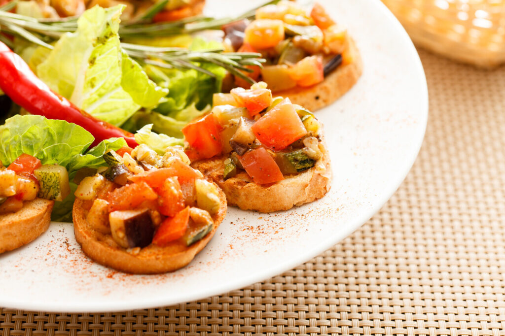 Tortilla Bruschetta Bites