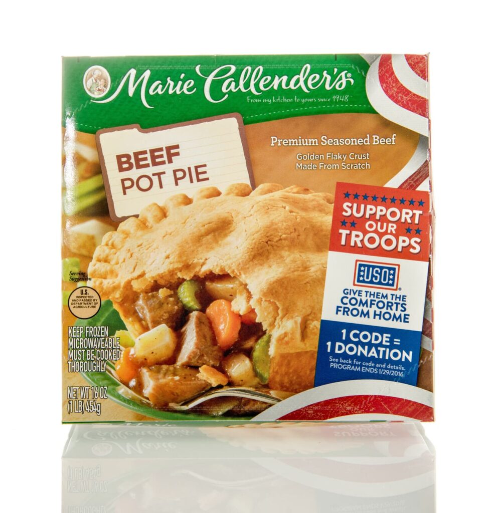 Frozen pot pies