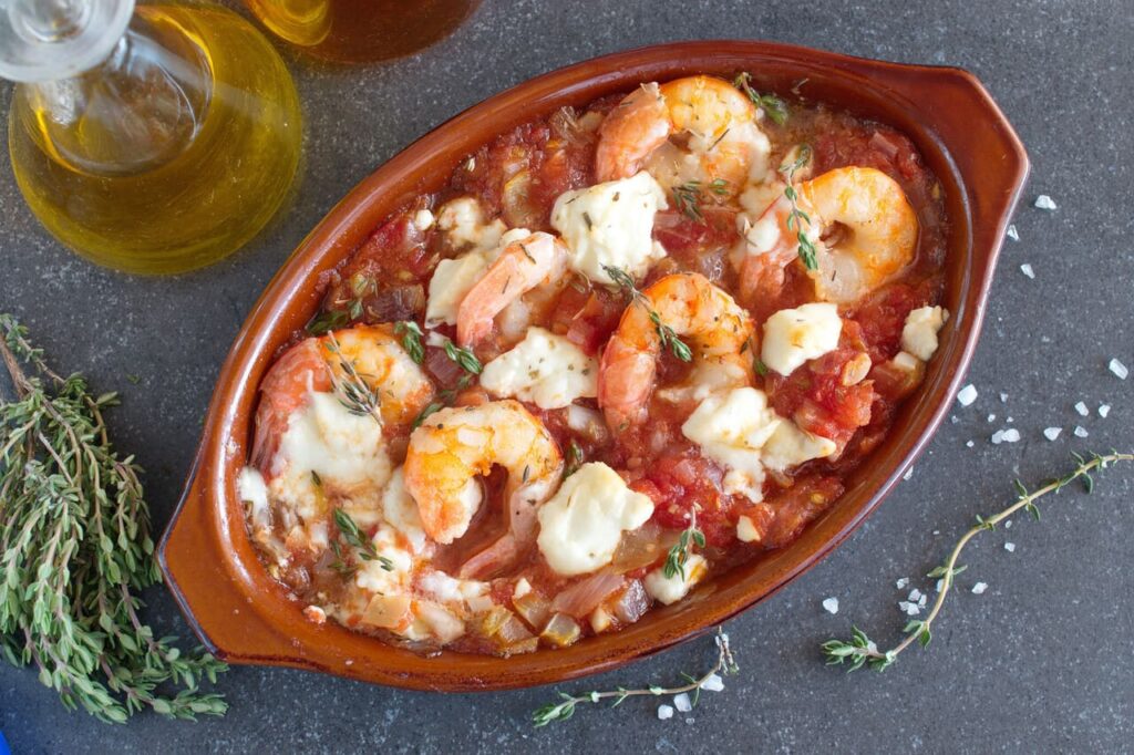 Prawn and Tomato Sheet Bake