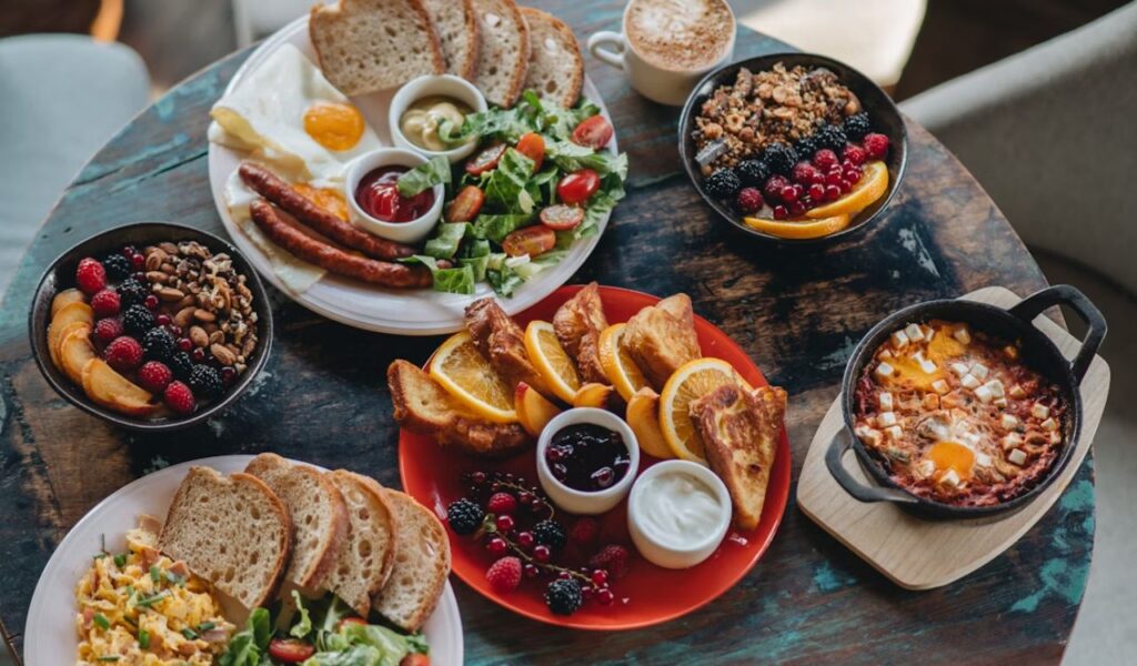 Assorted healthy breakfast