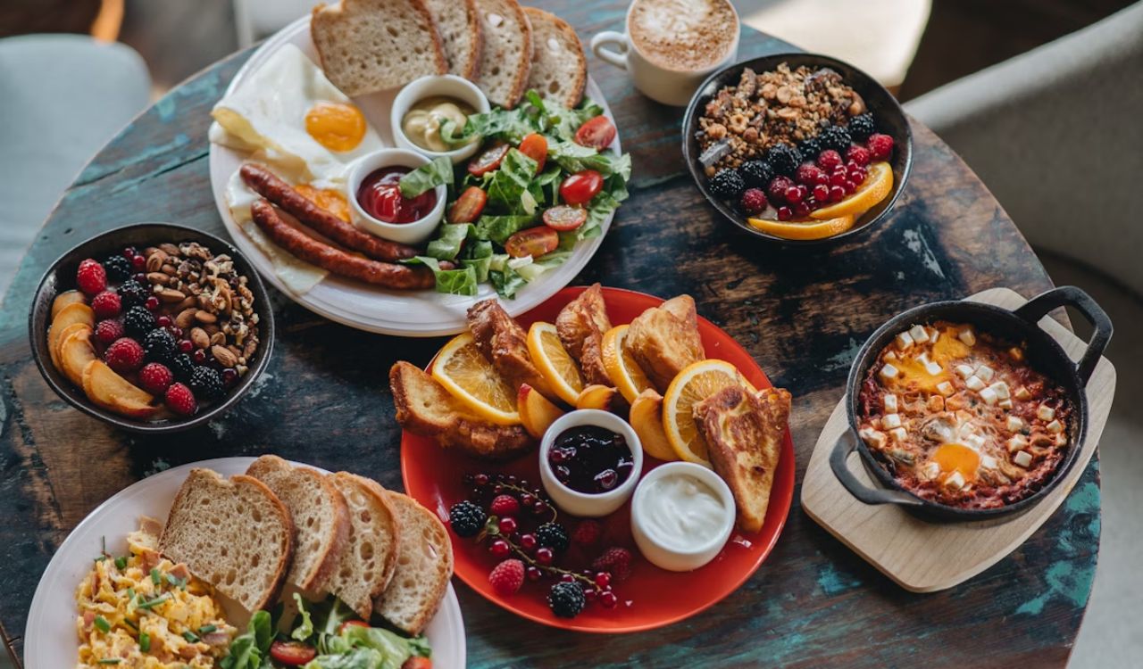 Assorted healthy breakfast