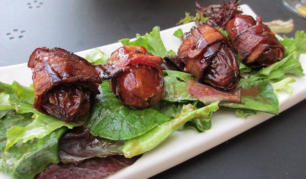 Bacon-wrapped dates