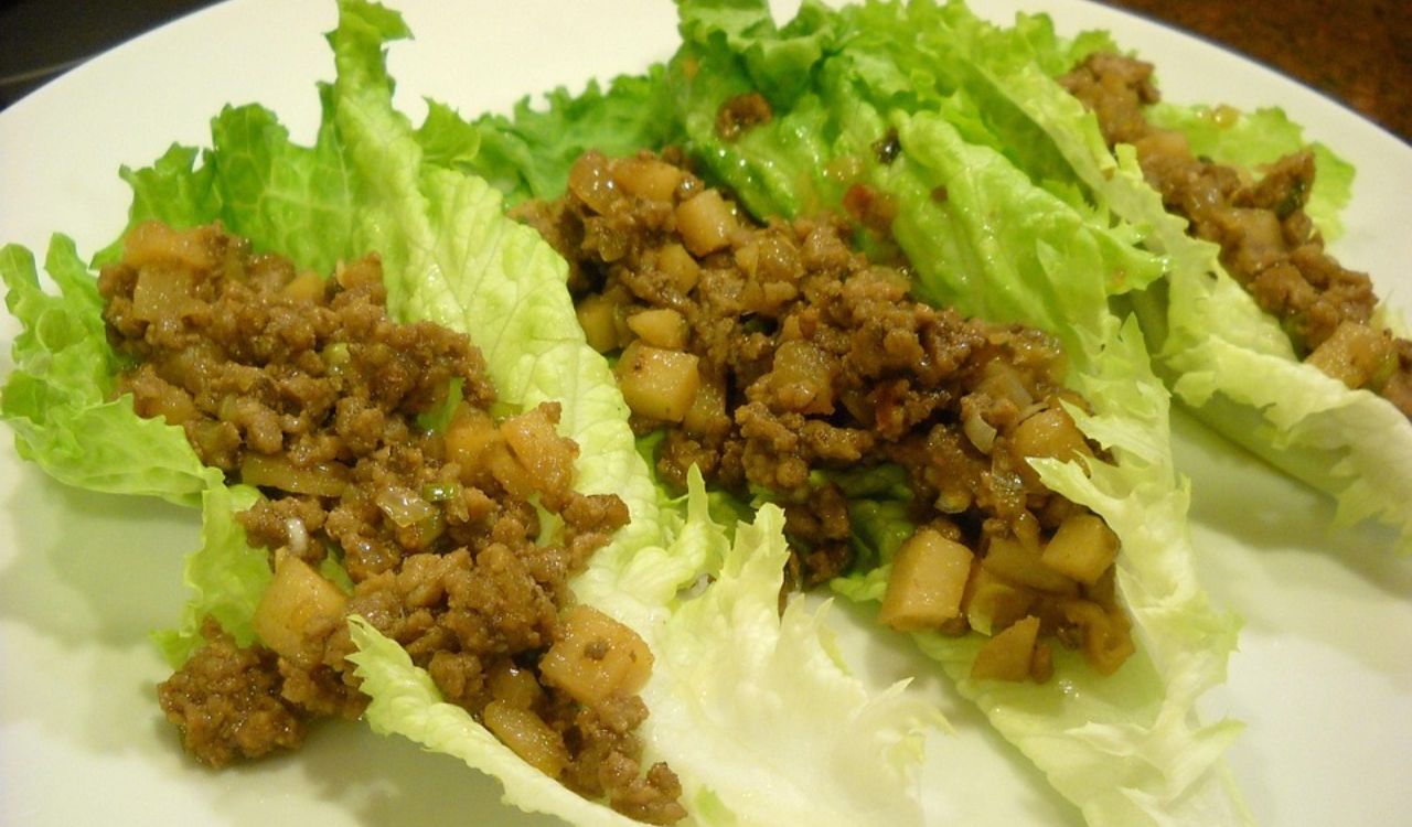 Beef lettuce wrap